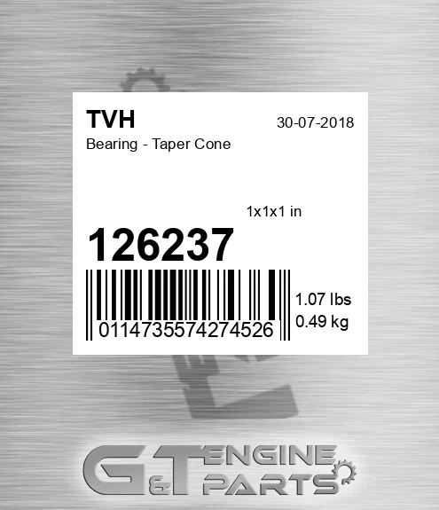 126237 Bearing - Taper Cone
