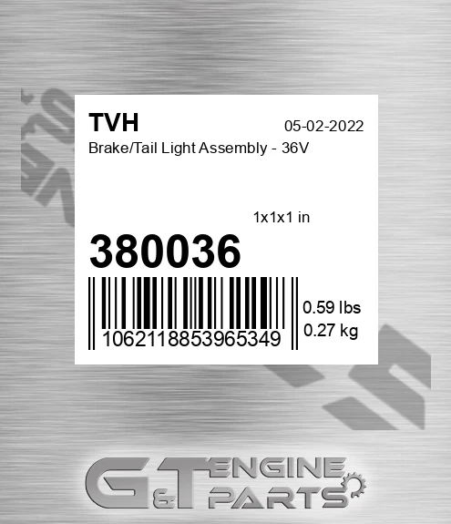 380036 Brake/Tail Light Assembly - 36V
