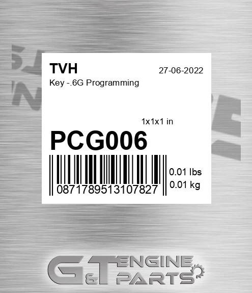 PCG006 Key -.6G Programming