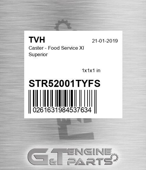 STR52001TYFS Caster - Food Service Xl Superior