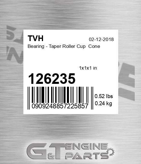 126235 Bearing - Taper Roller Cup Cone