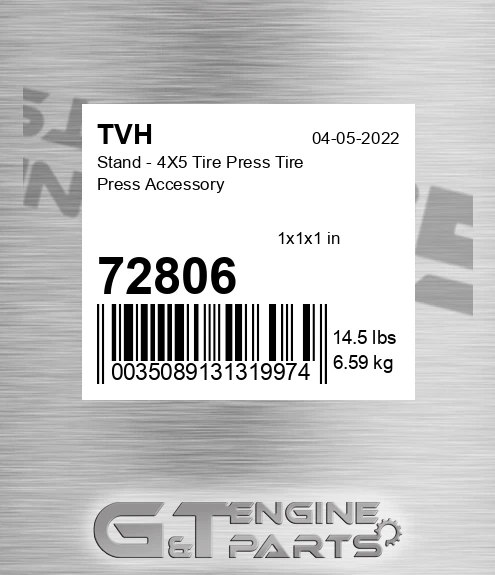 72806 Stand - 4X5 Tire Press Tire Press Accessory