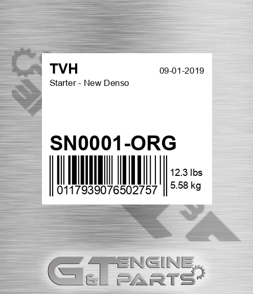 SN0001-ORG Starter - New Denso
