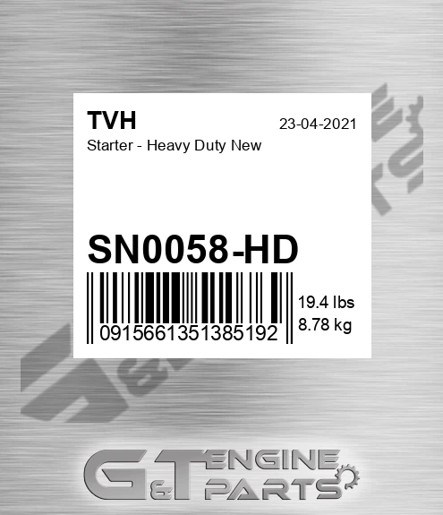 SN0058-HD Starter - Heavy Duty New