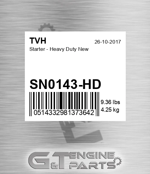 SN0143-HD Starter - Heavy Duty New