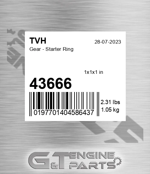 43666 Gear - Starter Ring