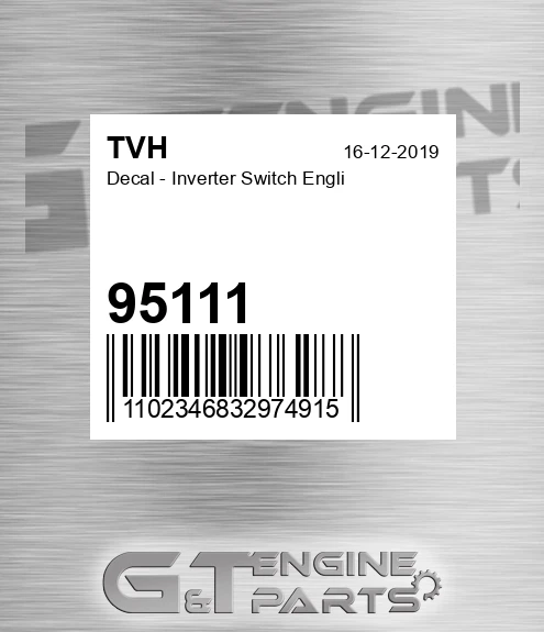 95111 Decal - Inverter Switch Engli