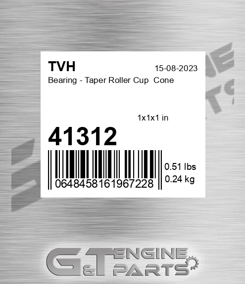 41312 Bearing - Taper Roller Cup Cone