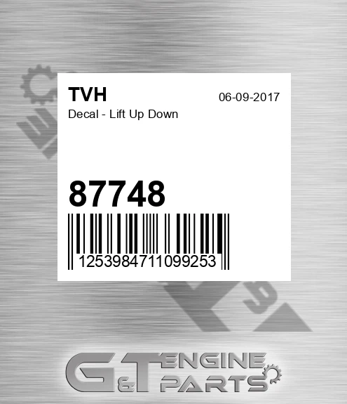 87748 Decal - Lift Up Down