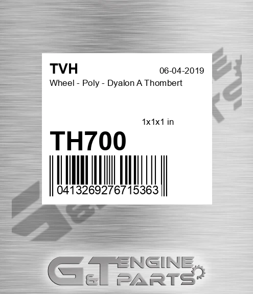TH700 Wheel - Poly - Dyalon A Thombert