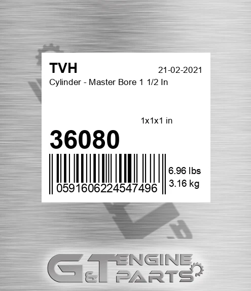 36080 Cylinder - Master Bore 1 1/2 In