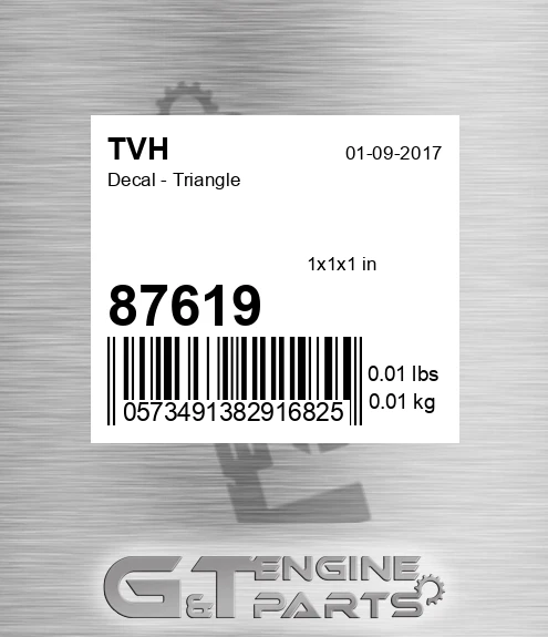 87619 Decal - Triangle