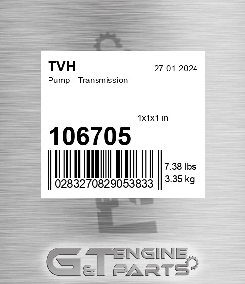 106705 Pump - Transmission