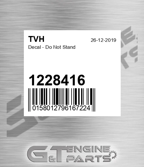 1228416 Decal - Do Not Stand