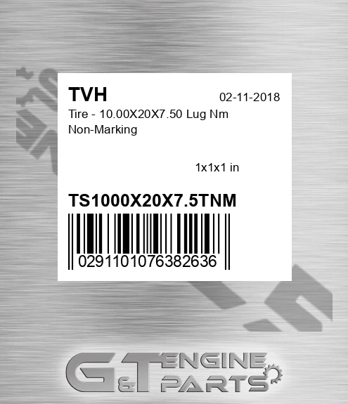 TS1000X20X7.5TNM Tire - 10.00X20X7.50 Lug Nm Non-Marking
