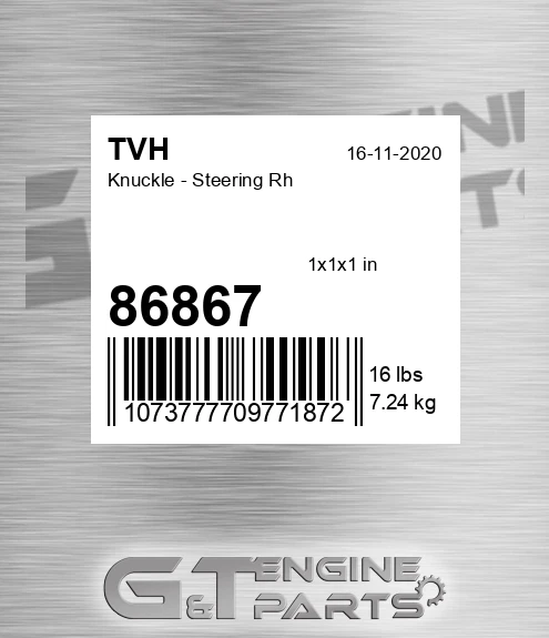 86867 Knuckle - Steering Rh