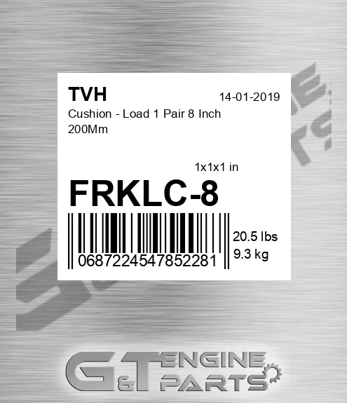 FRKLC-8 Cushion - Load 1 Pair 8 Inch 200Mm