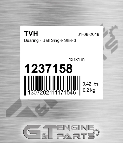 1237158 Bearing - Ball Single Shield