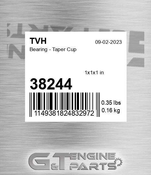 38244 Bearing - Taper Cup