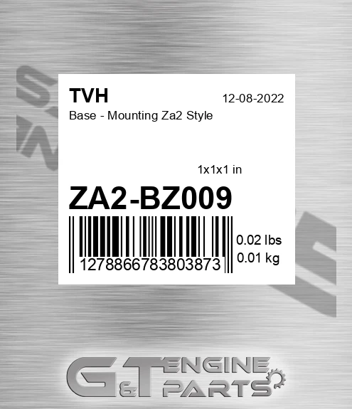 ZA2-BZ009 Base - Mounting Za2 Style