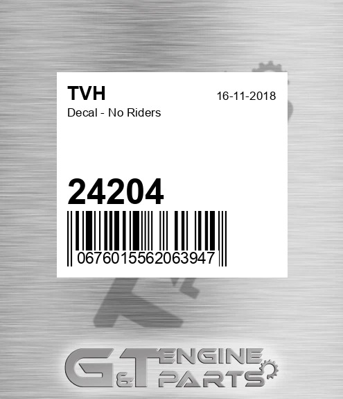 24204 Decal - No Riders