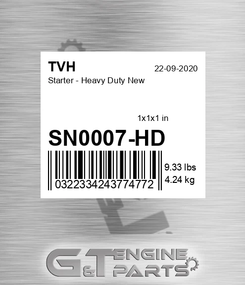 SN0007-HD Starter - Heavy Duty New