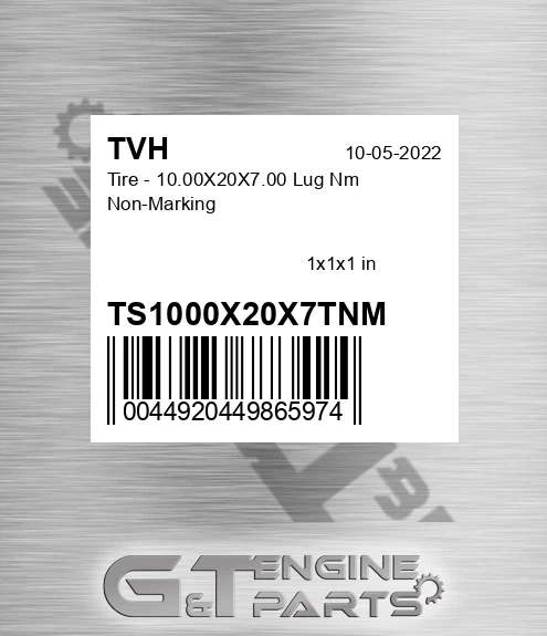 TS1000X20X7TNM Tire - 10.00X20X7.00 Lug Nm Non-Marking