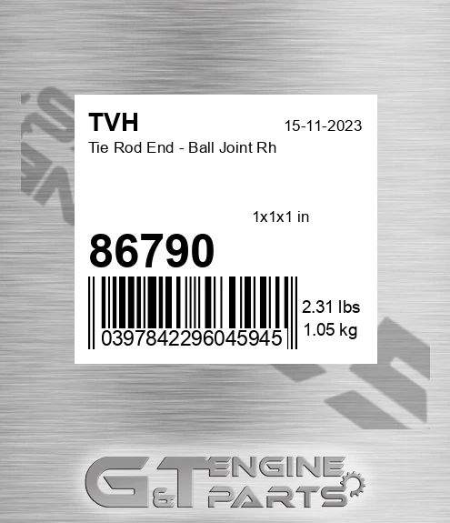 86790 Tie Rod End - Ball Joint Rh