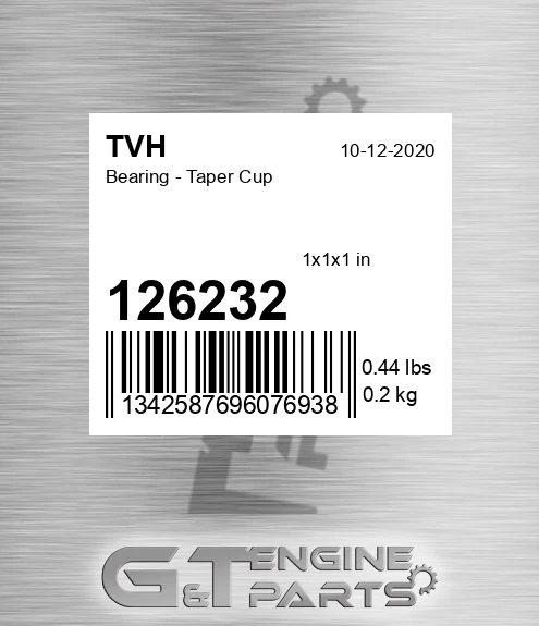 126232 Bearing - Taper Cup