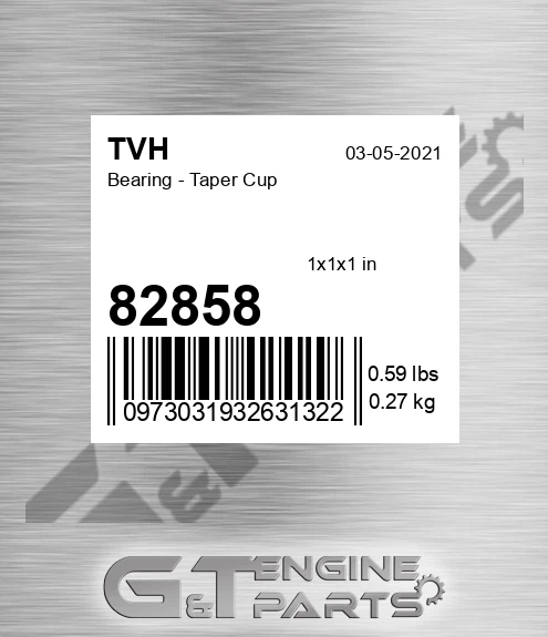 82858 Bearing - Taper Cup