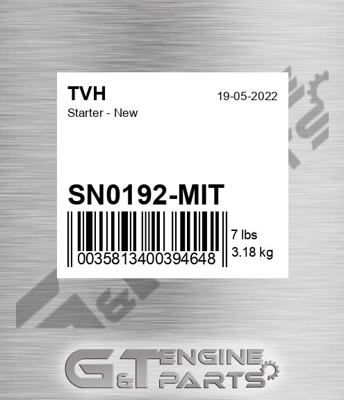 SN0192-MIT Starter - New