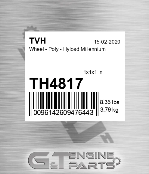 TH4817 Wheel - Poly - Hyload Millennium