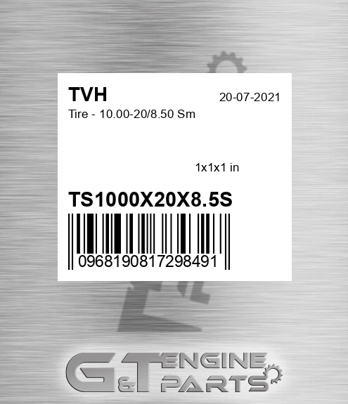 TS1000X20X8.5S Tire - 10.00-20/8.50 Sm