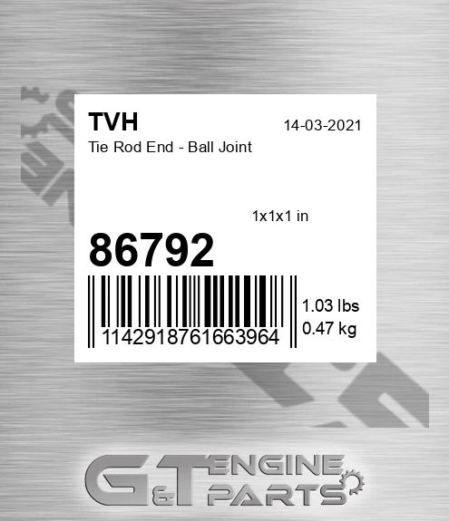 86792 Tie Rod End - Ball Joint