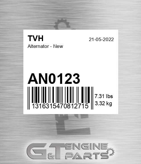 AN0123 Alternator - New