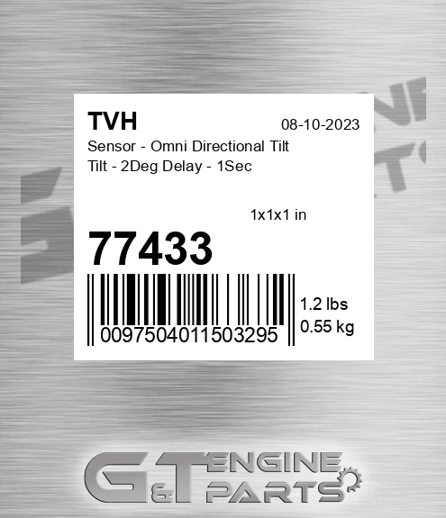 77433 Sensor - Omni Directional Tilt Tilt - 2Deg Delay - 1Sec