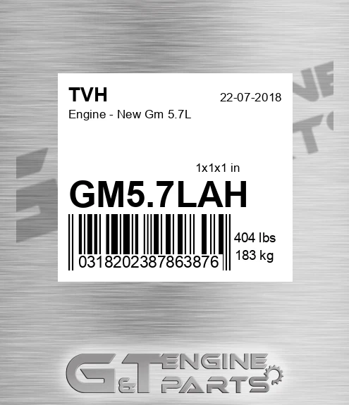 GM5.7LAH Engine - New Gm 5.7L