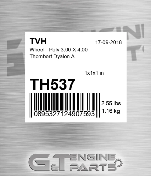TH537 Wheel - Poly 3.00 X 4.00 Thombert Dyalon A