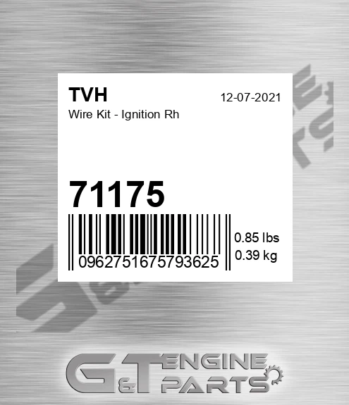 71175 Wire Kit - Ignition Rh
