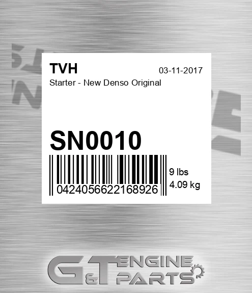 SN0010 Starter - New Denso Original