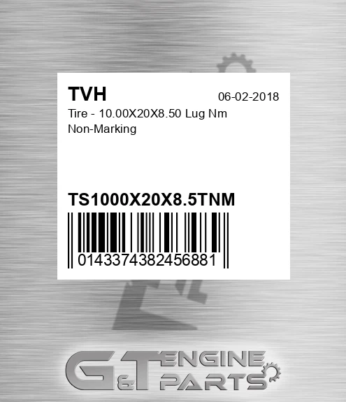 TS1000X20X8.5TNM Tire - 10.00X20X8.50 Lug Nm Non-Marking