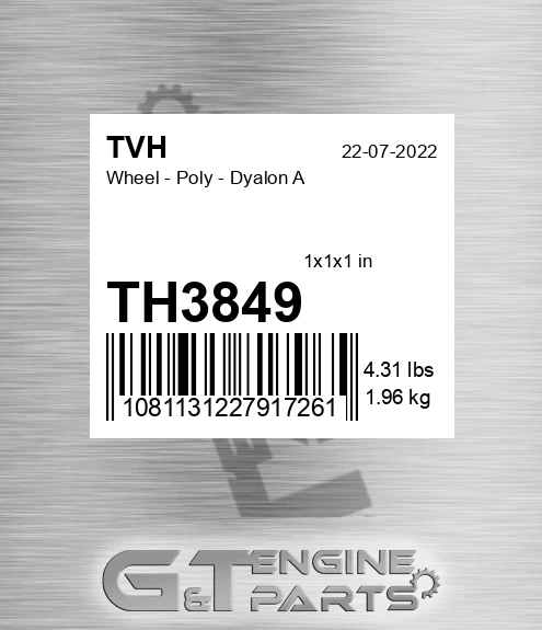 TH3849 Wheel - Poly - Dyalon A