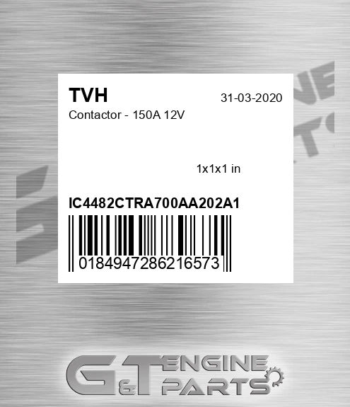IC4482CTRA700AA202A1 Contactor - 150A 12V