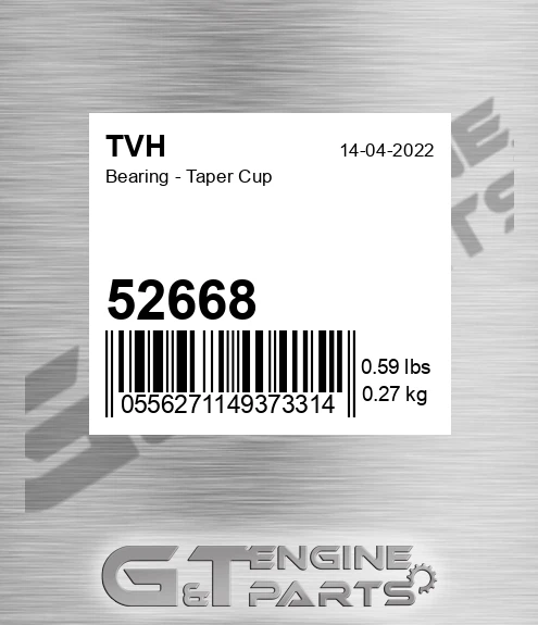 52668 Bearing - Taper Cup