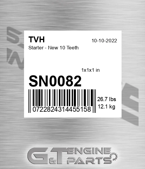SN0082 Starter - New 10 Teeth
