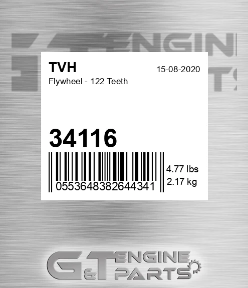 34116 Flywheel - 122 Teeth