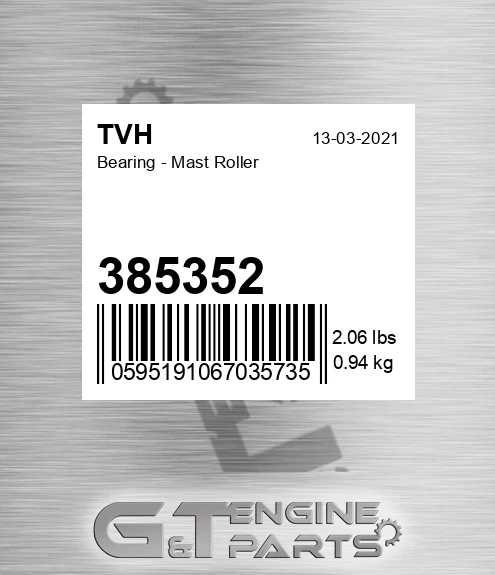 385352 Bearing - Mast Roller