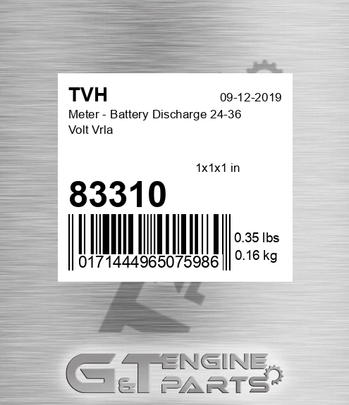 83310 Meter - Battery Discharge 24-36 Volt Vrla