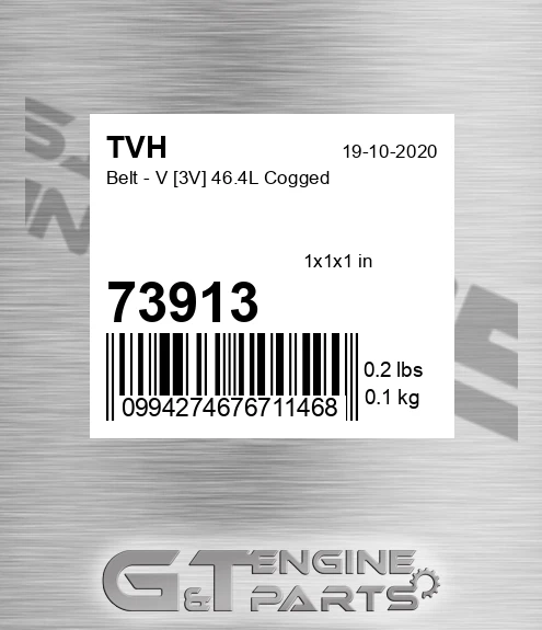 73913 Belt - V [3V] 46.4L Cogged