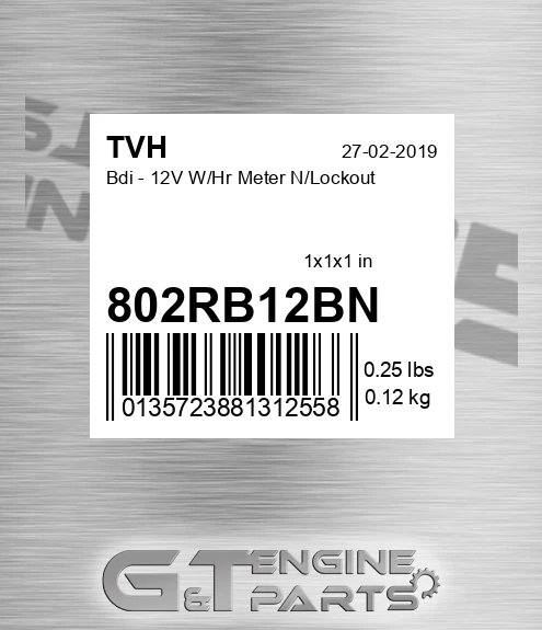 802RB12BN Bdi - 12V W/Hr Meter N/Lockout